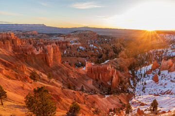 Beautiful Bryce Canyon National Park Utah Sunrise Landscape