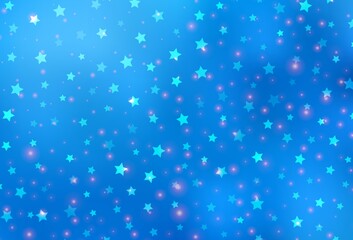 Light BLUE vector texture in birthday style.