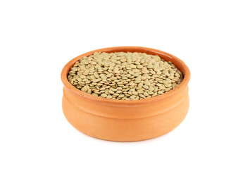 Lentils in the bowl