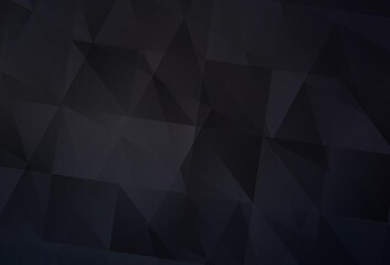 Dark Gray vector abstract polygonal pattern.