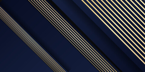 Gold blue abstract luxury elegant banner background on black background