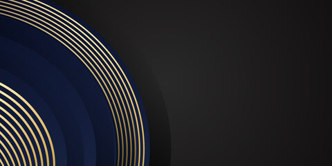 Blue gold abstract background. Vector illustration design for business corporate presentation, banner, cover, web, flyer, card, poster, game, texture, slide, magazine, and powerpoint. 