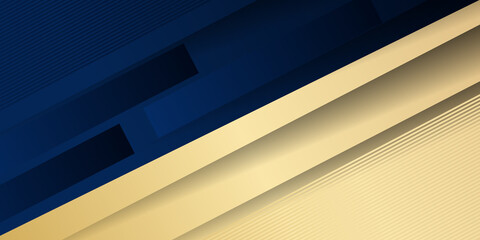 Abstract low polygonal pattern luxury golden line with dark navy blue template background. Luxury and elegant. Premium style for poster, cover, print, artwork. Vector illustration
