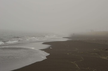 The beauty of the fog in the Pacific Ocean in Chile, Concepcion