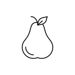 pear icon element of fruit icon for mobile concept and web apps. Thin line pear icon can be used for web and mobile. Premium icon on white background