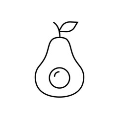 avocado icon element of fruit icon for mobile concept and web apps. Thin line avocado icon can be used for web and mobile. Premium icon on white background