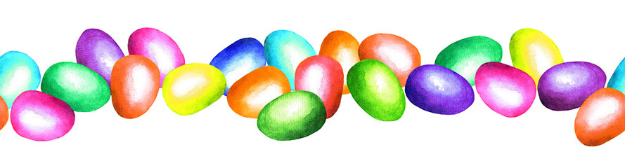 Easter eggs. Seamless pattern. Watercolor (5)