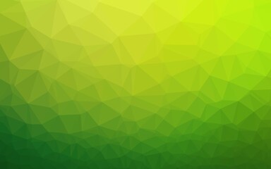 Light Green vector shining triangular pattern.