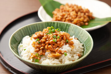 そぼろ納豆の納豆茶漬け