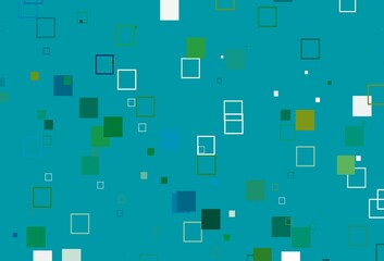 Light Blue, Green vector pattern with crystals, rectangles.