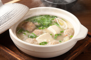 獲つみれと豆腐の一人鍋