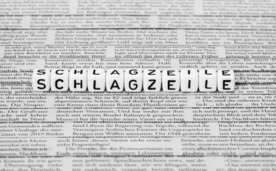 Obraz premium Schlagzeile