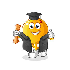  emoticon graduation vector. cartoon character