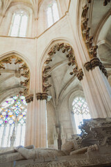 Fototapeta premium tomb of kings in an ancient portuguese monastery