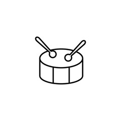 drum icon element of music icon for mobile concept and web apps. Thin line drum icon can be used for web and mobile. Premium icon on white background