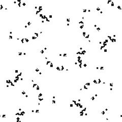 black and white ornament of geometric shapes, elements and lines. interesting pattern. the background.