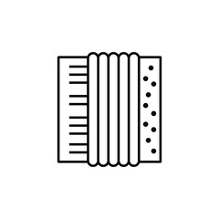 accordion icon element of music icon for mobile concept and web apps. Thin line accordion icon can be used for web and mobile. Premium icon on white background