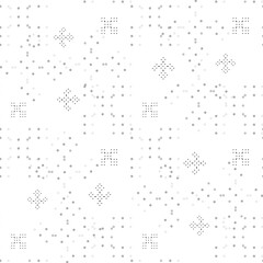 black and white ornament of geometric shapes, elements and lines. interesting pattern. the background.