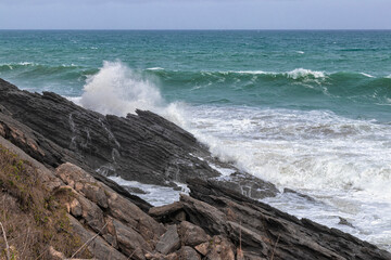 landscape in the coast in the north of spain