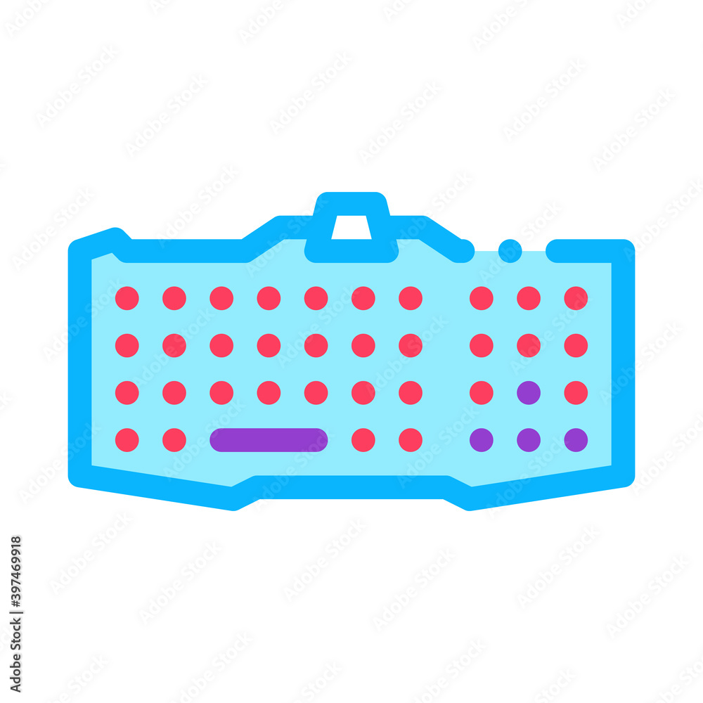 Poster keyboard computer color icon vector. keyboard computer sign. isolated symbol illustration
