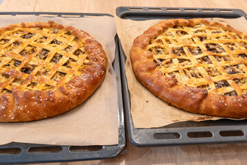 homemade pie, Baked  Pie, Home baking concept