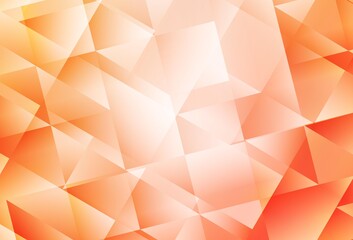 Light Orange vector polygon abstract backdrop.