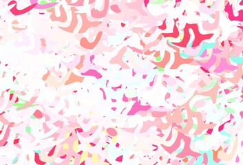 Light Pink, Yellow vector template with chaotic shapes.