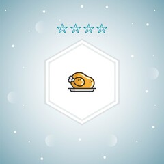 roast chicken vector icons modern
