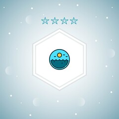 sea vector icons modern