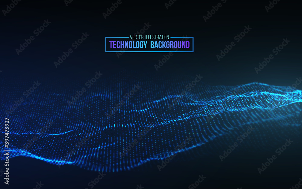 Poster technology background vector in abstract style. abstract technology communication design innovation 