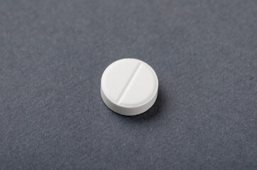 Tablet on gray background macro shot