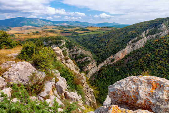 Picturesque summer landscape of Nagorno-Karabakh in the vicinity of the city of Shushi