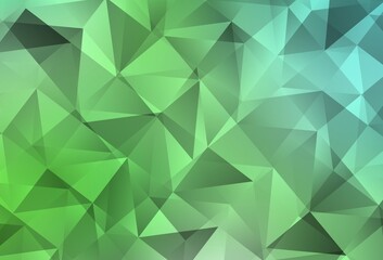 Fototapeta na wymiar Light Green vector abstract polygonal background.