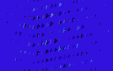 Dark Pink, Blue vector background with polygonal style.