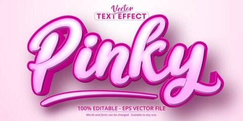 Pinky text, cartoon style editable text effect