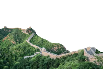 Foto auf Acrylglas Chinesische Mauer Great Wall of China isolated on white background