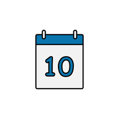calendar, clock, number icon. Signs and symbols can be used for web, logo, mobile app, UI, UX
