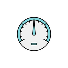 speedometer, speed icon. Signs and symbols can be used for web, logo, mobile app, UI, UX
