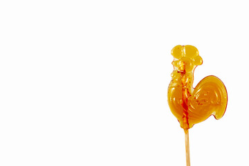 Caramel Cockerel (Lollipop) on a stick