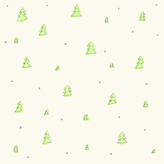 Vector pattern with Christmas trees