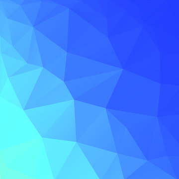 Vector blue gradient polygon background