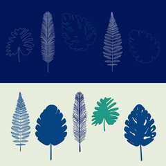 Vector variety of tropic leaves 