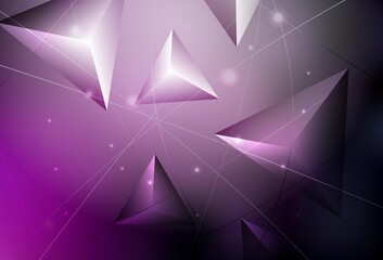 Dark Pink vector abstract mosaic background.