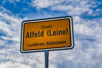 Alfeld Ortsschild