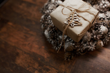 christmas present on the table