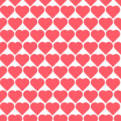 Valentine's day pink hearts seamless pattern. Part of collection