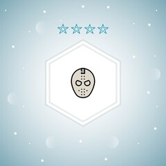 hockey mask vector icons modern