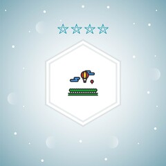 hot air balloon vector icons modern