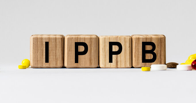 cubes with the word IPPB on them. Care concept.