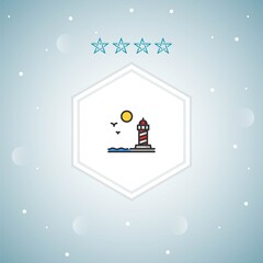 lighthouse_  vector icons modern